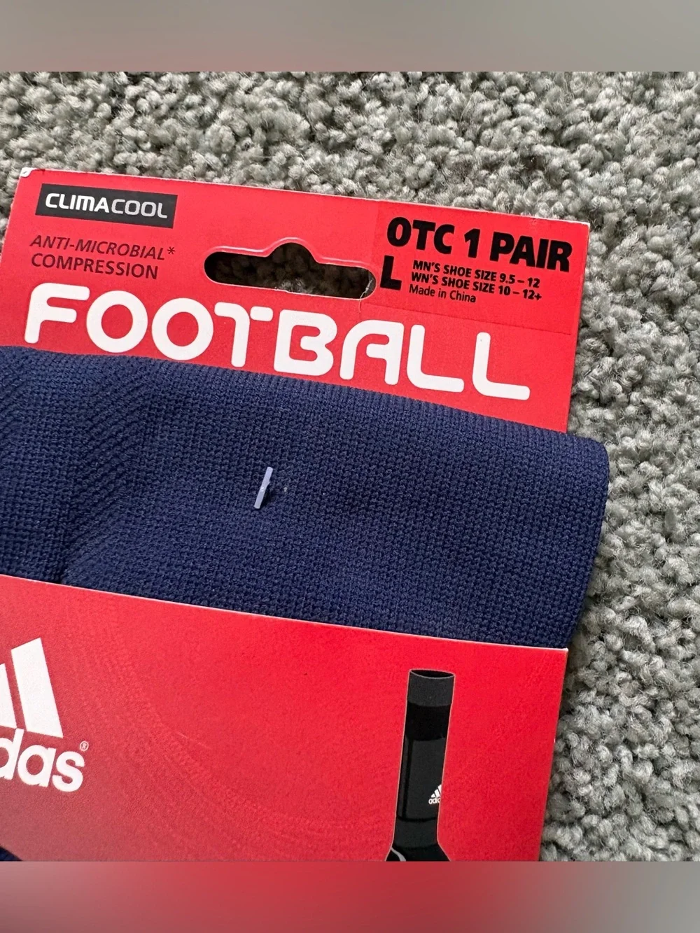 Adidas Adizero Climacool Football Socks Blue Size L NWT Compression Cooling